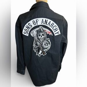 Dickies X Sons of Anarchy Long Sleeve Reaper Patch Black Workshirt
